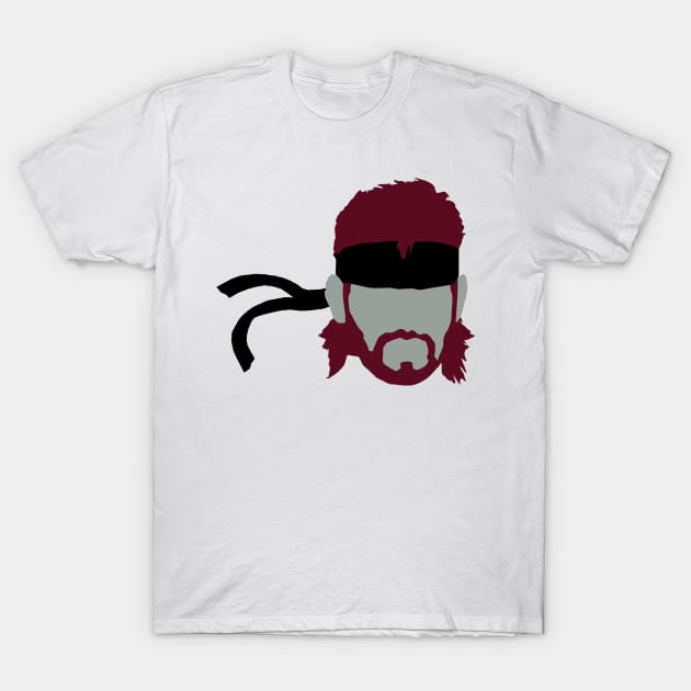 Solid Snake Face Head Hair Silhouette T-Shirt by AnotherOne